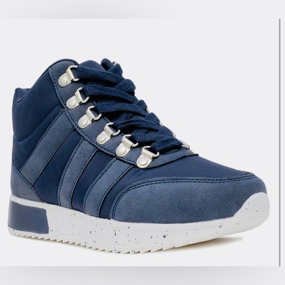 London Fog Shoes - LONDON FOG Womens Maise High-Top Sneaker Bootie Lace-Up Ankle Boot